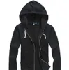 Jaquetas masculinas Polo Pequeno Cavalo Suéter Outerwear Hoodies e Moletons Outono Inverno com Capuz Jaqueta Esportiva Zipper Casual Qualidade Múltipla Cor Tamanho Asiático