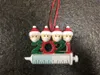 Weihnachtsdekoration, Quarantäne-Ornamente, Familie mit 1–7 Köpfen, DIY-Baumanhänger-Zubehör mit Seil, Kunstharz, auf Lager