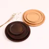 Eco-Friendle Round Form Frage Tray Tell Wood Чай Чашка для чая для завтрака Посуда Тестовые изделия Изоляционная Коврик Столовая Отель Посуда BH5121 Wly