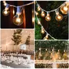 60m 15m Blanc Câble Patio Guirlande Lumineuse Extérieure Étanche G40 Globe De Mariage Rétro Guirlande Guirlande Lumineuse Pour La Fête Arrière-cour Décor 211104