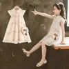 Nieuwe Baby Meisje Cheongsam Jurk Met Zak 2020 Trendy Meisjes Feestjurken Kinderen Prinses Jurk Kinderen Zomer Kleding Q0716