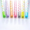Distantes 7 PCS / Set Double Side Color Flash Gel Pen e Água Giz Marcadores Fluorescentes Highlighter Papelaria Presente