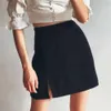 Jocoo Jolee Elegant High Waist Corduroy Mini Skirts Sexy Split Short Skirts Vintage Harajuku Autumn Solid A Line Skirts 210619