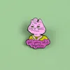 Carolyn ENAMEL PIN Cartoon TV Series Brooches for Shirt Lapel ryggsäck Banner Badge Pink Cat Lady Jewelry Gift for Friends7880704