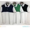 Polo Gömlek Mens T-Shirt Moda Nakış Baskı Harfler Kısa Kollu Calssic Hoodie İş Tişört Kaykay Rahat Tees M-2XL