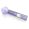 15cm Length Multicolor Mini handle glass pipe smoking pipe Spoon Bubbler Hybrid Spill Proof smoking bong tobacco pipes