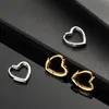 Hoop & Huggie S925 Hypoallergenic Small Heart Shaped Earrings For Women Girls' Studs Fashion Jewelry Accessories High Quality