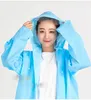 Impermeabili in plastica Eva One Piece Smerigliato Beam Mouth Pocket Impermeabile Riutilizzabile Addensare Slicker Multicolor Travel Rainwear Outdoor Camping Hiking Rain Poncho ZL0038