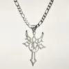 Large 2'' Hatchetman Cross Necklace Stainless Steel ICP Charms Pendant For Mens Boys Silver 24 inch