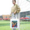 Blank Sublimation Handbag 35*40cm White DIY Canvas Tote Bag Classic Storage Bags Outdoor Portable Backpack JJF11338