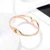 luxury titanium bracelets for women double layer rose golden diamond simple jewelry girls valentines day gifts3991385