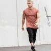 Batwing Sleeve Tshirt Men Workout GYM Fitness T Shirts Moto Biker Tops Hip Hop Streetwear Men Clothing G1222