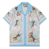 LUXURY Designer Shirts Men's Fashion Tiger Bowling Shirt Hawaii Floral Casual Shirts Men Slim Fit Short Sleeve Dress Shirt