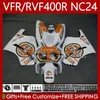 Fairings Kit para Honda RVF VFR 400 VFR400 R 400RR 87-88 Corpo 78No.139 VFR400R RVF400R Lucky Lucky NC24 V4 RVF400 R 1987 1988 VFR 400R VFR400RR 87 88 Bodywork