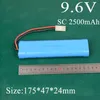 2PCS 7.2V 8.4V 9.6V 2500mAh SC NI-MH 비상 조명 눈부심 손목 플래시 전기 핸드 드릴 용 충전식 배터리 팩