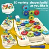 DIY Forage Vis Creative Puzzle Briques De Construction 3D Ville Technique Électrique Gear Set Assemblée Jouets Éducatifs Pour Enfants H0917