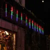 ANBLUB 30cm 50cm 8 Tubes Waterproof Meteor Shower Rain LED String Lights Outdoor Christmas Decoration for Home Tree EU/US Plug 211109