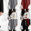 Snowman Long Rleeves Tops Matters Cute Pocket Plus Size Damskie Długie moda drukarnia T Shirt Christmas 24lh K2