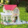 Decorative Objects & Figurines DIY Doll House Accessories Furniture Kit 3D Miniature Wooden Model Toy With Music And LED Lamp For Children B
