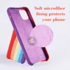 Coque de téléphone en Silicone arc-en-ciel liquide, étui Anti-chute pour iphone 14 13 12 11 pro max mini XR XS 8 7 plus