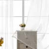 Rideaux rideaux CDIY Style japonais voilage rideaux lin Tulle pour chambre salon cuisine Voile aveugle