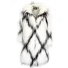 女性の毛皮のフェイク冬2022年スタイルの黒と白の織りのカール柔らかい快適な肥厚ウールコートミッドレングスウールコート