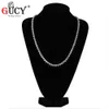 GUCY Men's Hip Hop Bling Necklaces Iced Out 3 Prong Tennis Chain 1 Row 6mm Necklace Men Chain Fashion Jewelry X0509