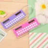 2 in 1 Ruler Digital Calculator Colorful Student Mini Portable Solar Energy Kid Rule Office Stationery