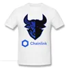 T-shirts pour hommes Crypto Link Coin Imprimer Chemises en coton Hombre Chainlink Crypto-monnaie Hommes Mode Streetwear Adulte T-shirt