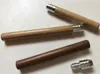 Pipa in legno naturale One Hitter Mini filtri per sigarette in metallo Tubi per fumo Punte per porta tabacco staccabili Tubo per pipe per accessori per smerigliatrice di erbe secche