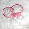 Hair Accessories 2pcs Transparent Bling Ball Elastic Bands Clear Cut Surface Ties Two-color Rubber Rope Ponytail Holder Girls Gum