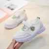 Meisjes Schoenen Tennis Sportieve Lopende Schoen Wit Kleine Daisy Flowers Children's Sportschoenen Kleine Kids Sneakers Gym Shose 210913