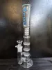 Dreischichtige Wabenfilterbongs Wasserpfeifen Recycler Wasserpfeife Glasbong Rauchpfeifen 12,5 Zoll Wasser 18,8 mm Gelenk