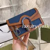 Damen Umhängetasche Mini Geldbörse Designer Luxus Denim Serie Messenger Bags schöne blaue Buchstabenkette Handtasche