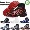 Nowy Snowcross CS Trail zimowe śniegowe męskie buty czarne Volt niebieskie czerwone skarpety Chaussures męskie buty sportowe 40-46