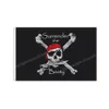 Piratflagga 90 x 150cm 3 * 5ft Tecknad film Film anpassade banner mässing Metallhål Grommets Inomhus- och utomhusdekoration kan anpassas