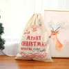大規模なクリスマスドローストリングギフトバッグサンタサックアップルキャンディープレゼントグッドマスストレージラッピングバッグクリスマスホリデーパーティーデコレーションjy0605