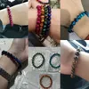 Braccialetti con perline Bracciale occhio di tigre da uomo Braccialetti con ciondoli in pietra naturale ematite per le donne Braccialetti per meditazione Energy Reiki Gioielli all'ingrosso K