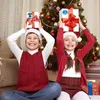 Gift Wrap Christmas Bag Candy Box Kraft Paper Popcorn Goodie Väskor Tryckt Treat Klistermärken Födelsedagsfest#G30