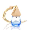 500pcs Refillable Bottles Diffuser Hanging Empty Glass Cars Air Freshener Clear Perfume Bottle Jar Pendant for Car SN4055