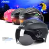 ANDES rcycle Électrique Longshort visière Casque Vélo Hommes Femmes D'été Scooter Moto Casco