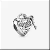 チャームジュエリー調査結果コンポーネント100％925 Sterling sier love you Heart Padlockフィットオリジナルヨーロッパのチャームブレスレットファッションdr dr