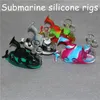 Silicone Bongs Percolateurs Perc conduites d'eau shisha narguilé Bong percolateur tube avec bol quartz banger dab rigs verre cendrier