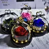 Bevarad Eternal Rose Everlasting Flower Jewel Case Simulation Ornaments Valentine's Day Present smycken Kosmetisk presentförpackning