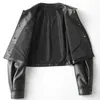 女性レザーファックスST25カジュアル特大ボタンダウンレディースファッションレアルシープジャケット