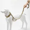 犬の首輪のleashesの戦術的なひもと襟の調節可能な耐久の大きな狩猟訓練の中程度の大きな犬のアクセサリー