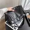 كبيرة فاخرة ماركة المرأة بو الجلود عالية القدرات سلسلة الكتف حقيبة crossbody الإناث حقائب الشتاء 211023