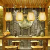 Style pastoral chinois tissé à la main bambou Art pendentif salle à manger rotin bois lanterne lustre chambre lampe suspension lampes