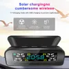 TPMS Güneş Güç Araba Lastik Basınç Alarm Monitörü Otomatik Güvenlik Sistemi Lastik Sıcaklığı Uyarı 360 Ayarlanabilir