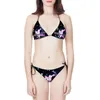Muster Einteiler Benutzerdefinierte 3D-Druck Frauen Swxy Bikini Set Sommer Strand Tragen Badeanzug Dreieck Neckholder Zwei Badeanzüge Damen Bademode
